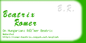 beatrix romer business card